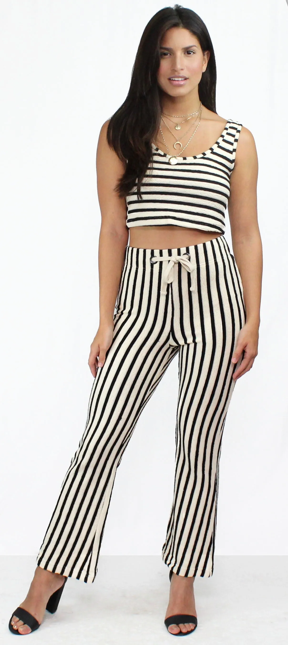 Style Bonus Stripes Knit Two-Piece Set