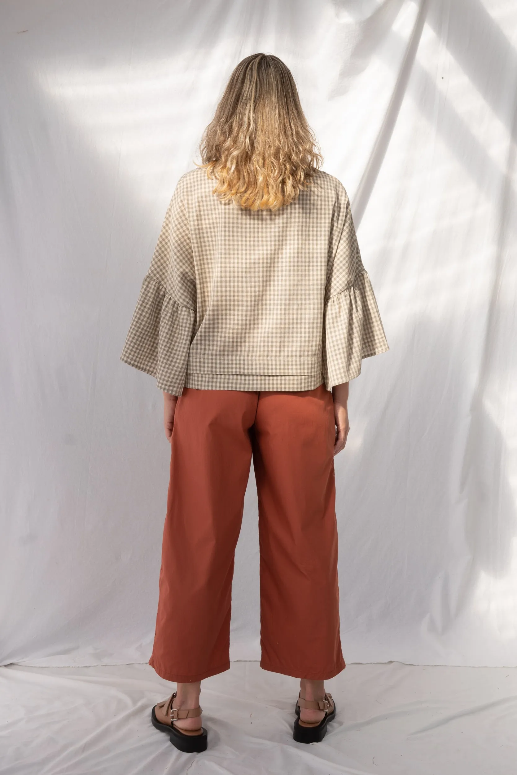 Sunday Top | Grey Gingham (XS only)