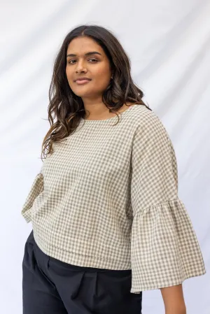 Sunday Top | Grey Gingham (XS only)