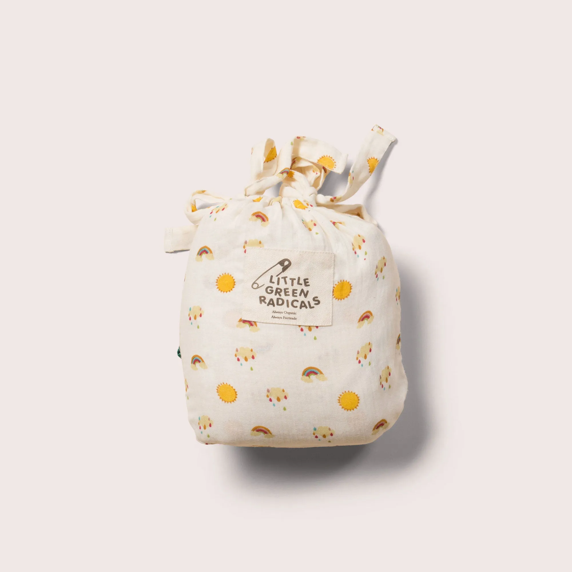 Sunshine & Rainbows Organic Duvet & Pillow Bed Set