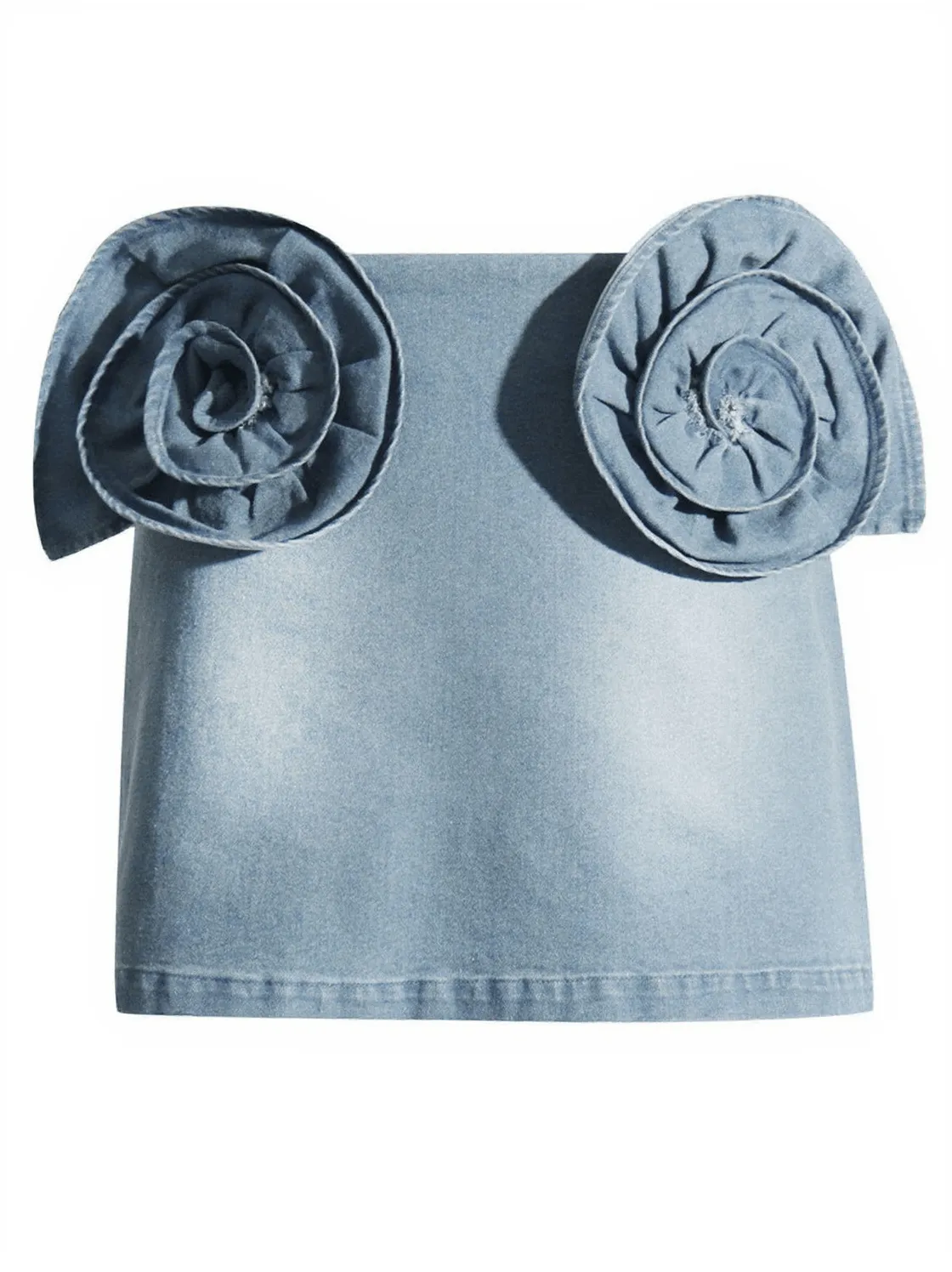 Suzan Flower Denim Skirt