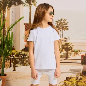 T-shirt marbre gris chiné « Miles Basiques » pour fille