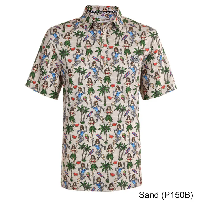 Tattoo Golf Summertime Cool-Stretch Men's Golf Shirt Sand