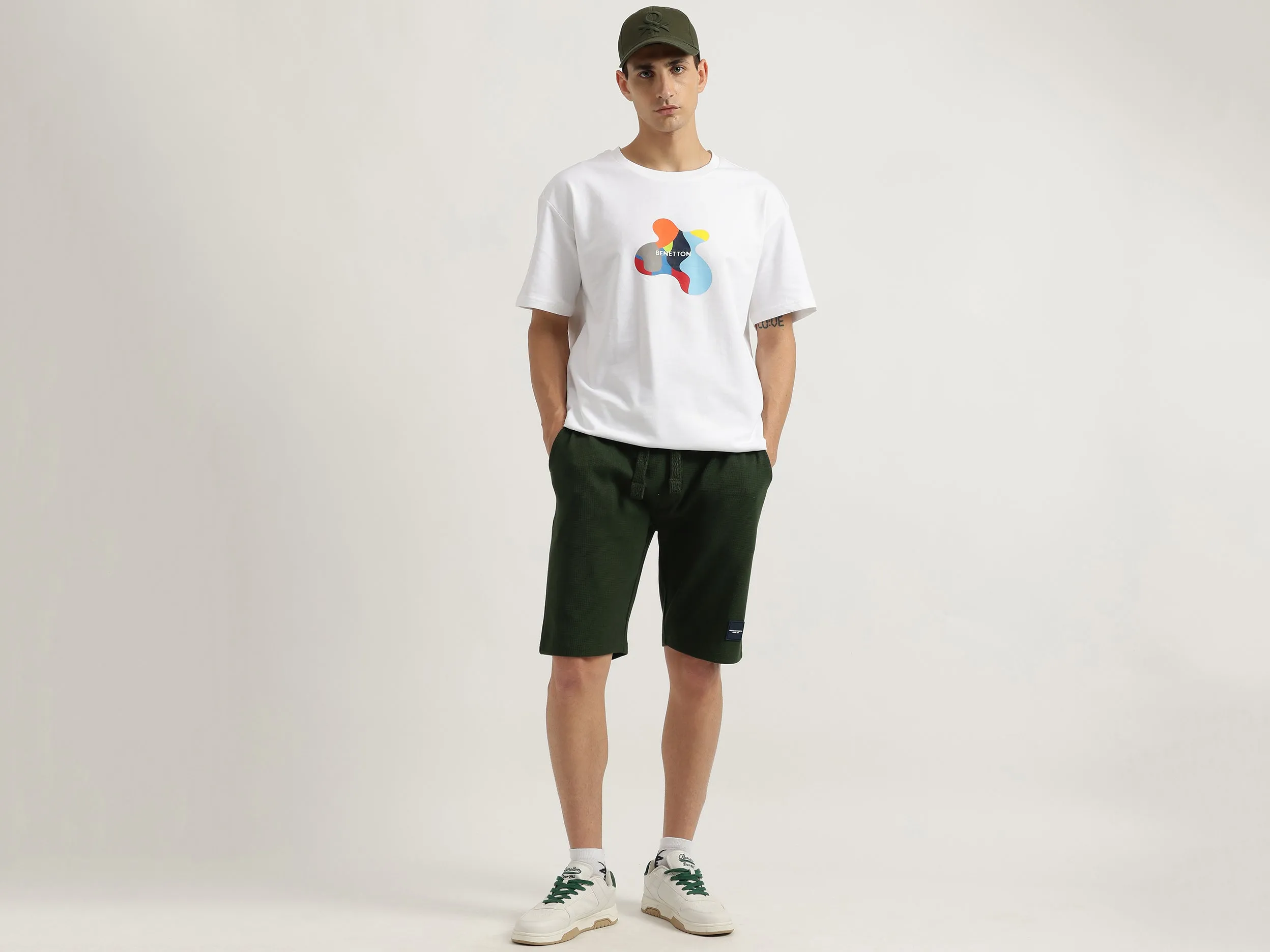 Textured Regular Fit Shorts