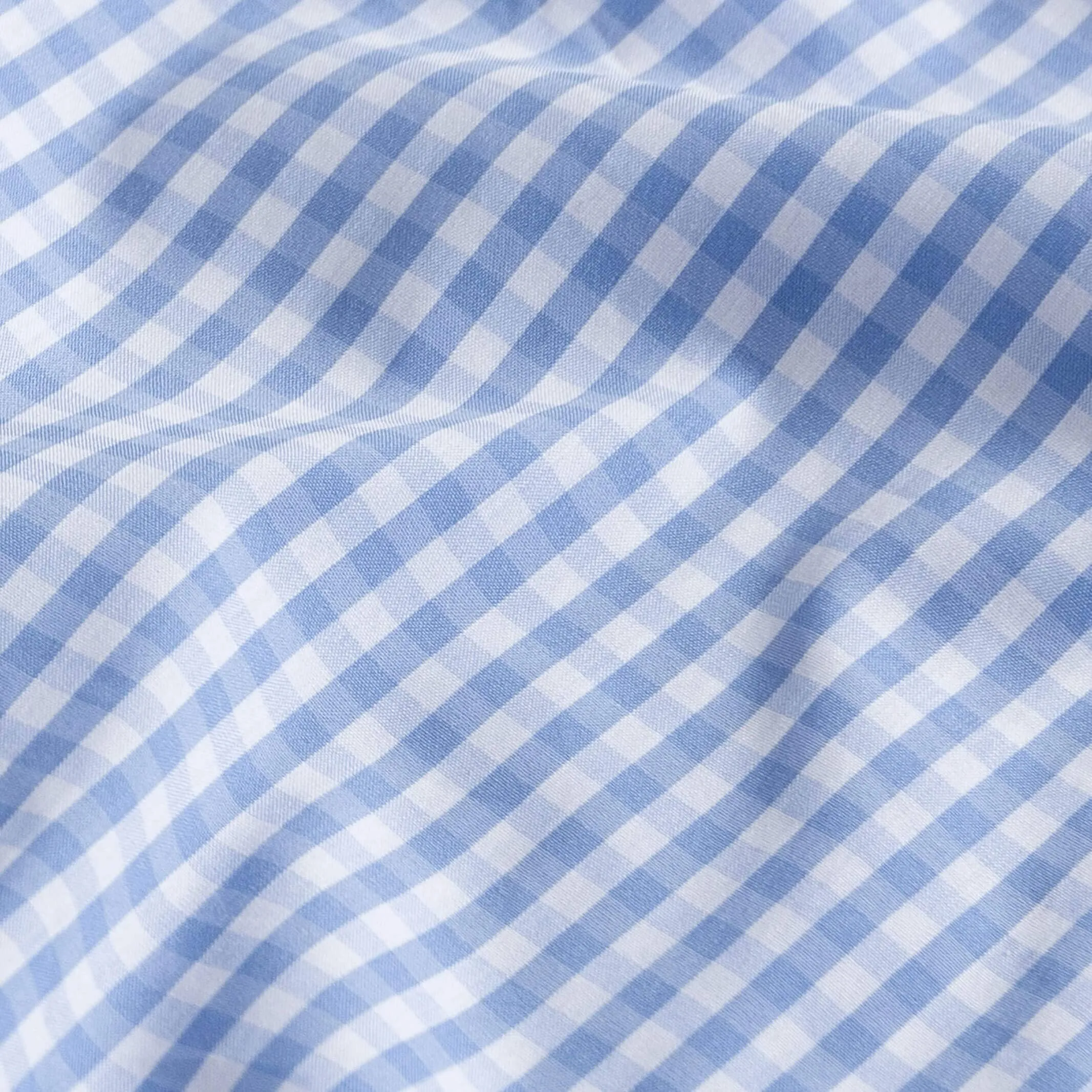 The Light Blue Broughton Stretch Poplin Gingham Dress Shirt
