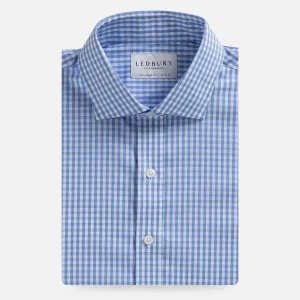 The Light Blue Broughton Stretch Poplin Gingham Dress Shirt