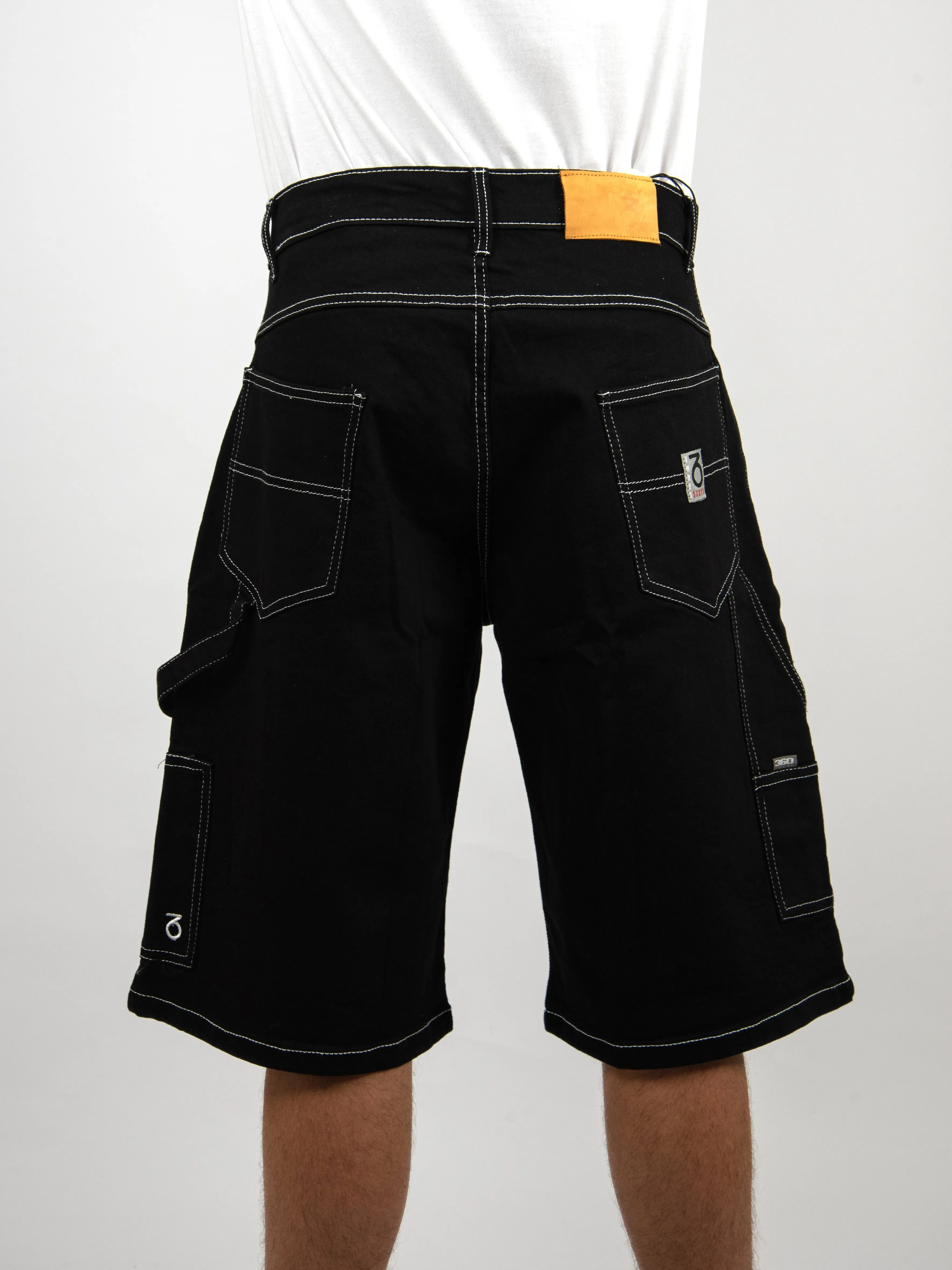 Three Sixty Clothing - Loose Fit Carpenter - Shorts - Black 28 Last Pair