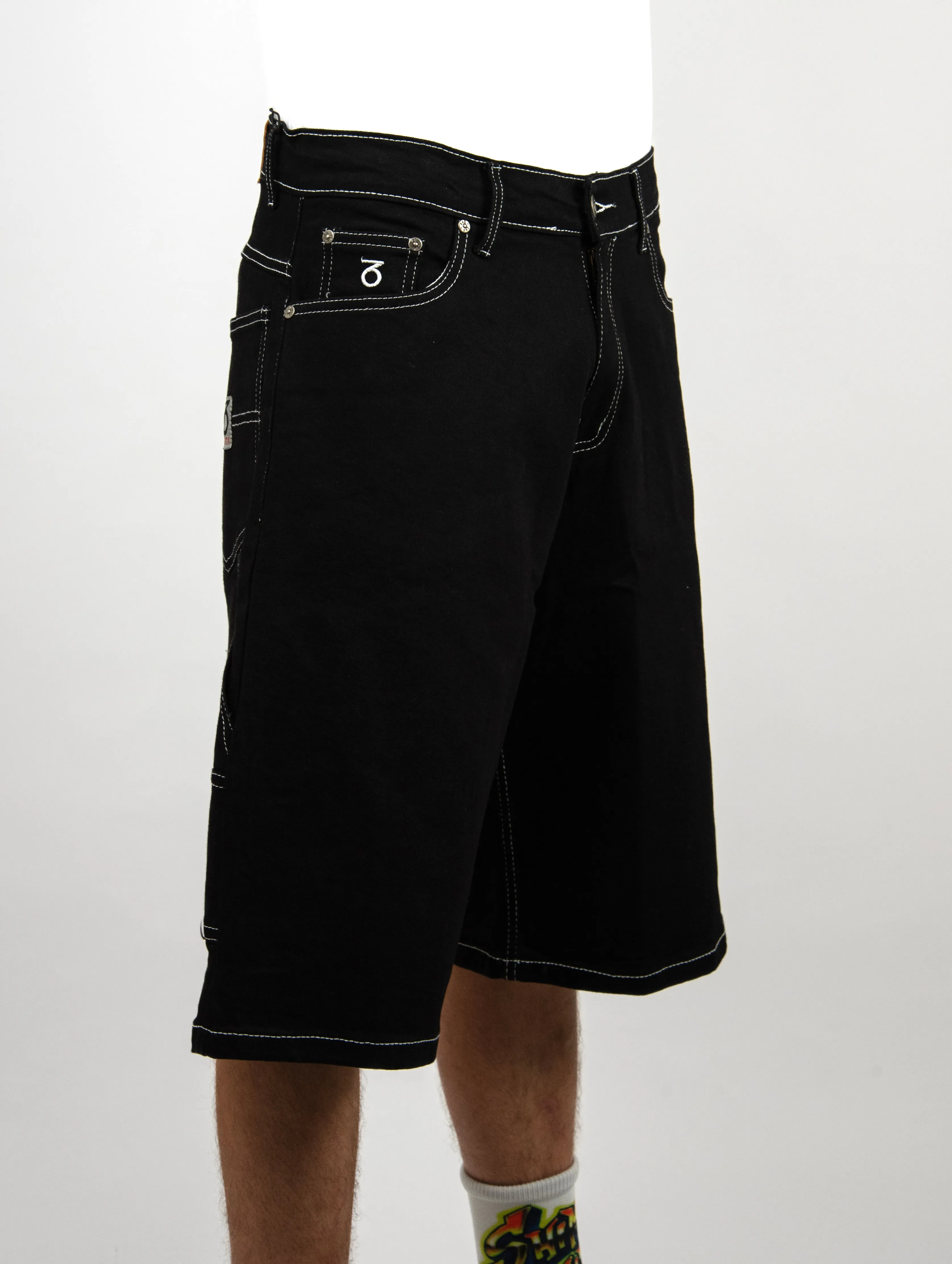 Three Sixty Clothing - Loose Fit Carpenter - Shorts - Black 28 Last Pair