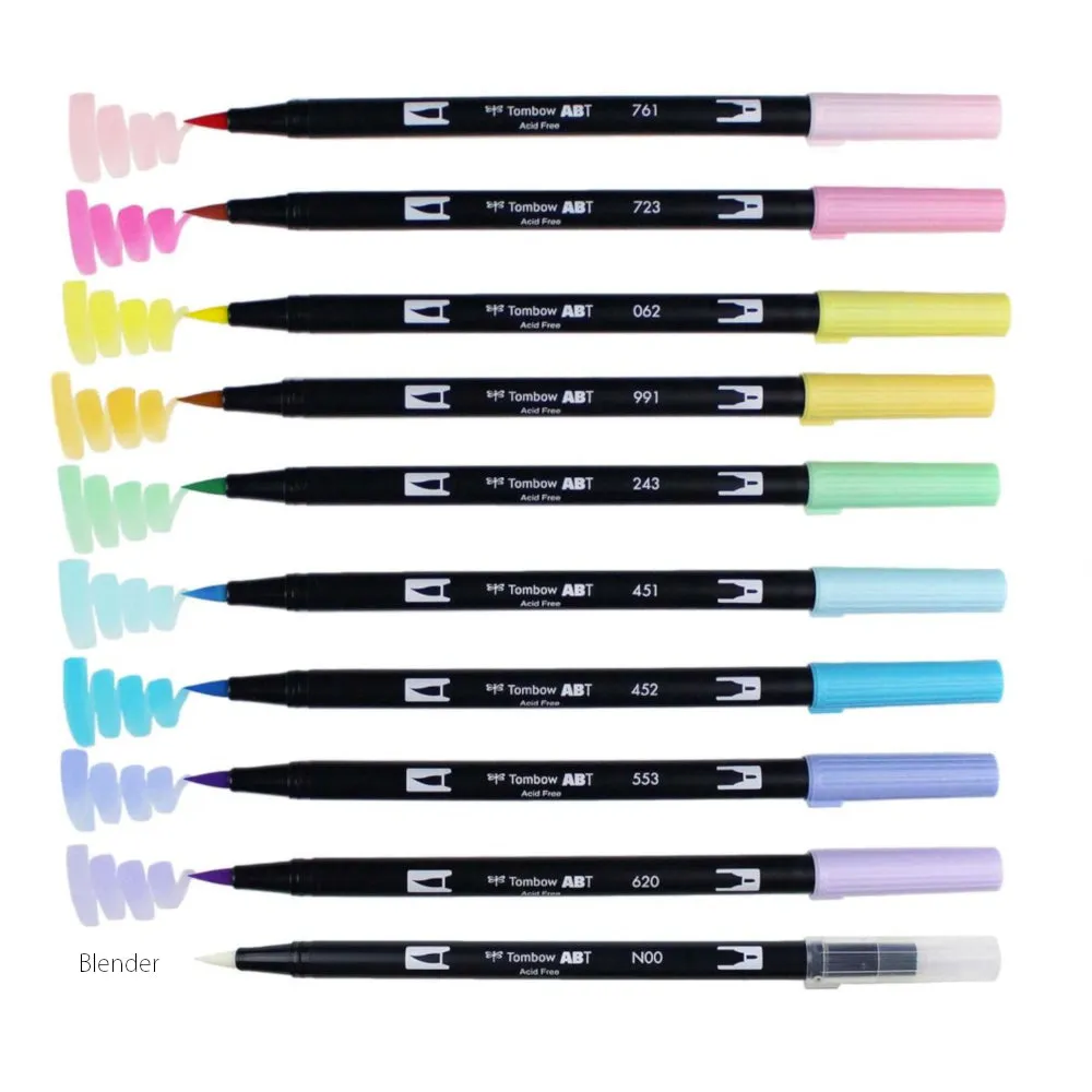 Tombow AB-T10CPA Pastel 10pc Brush Set