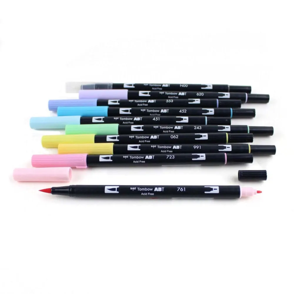 Tombow AB-T10CPA Pastel 10pc Brush Set