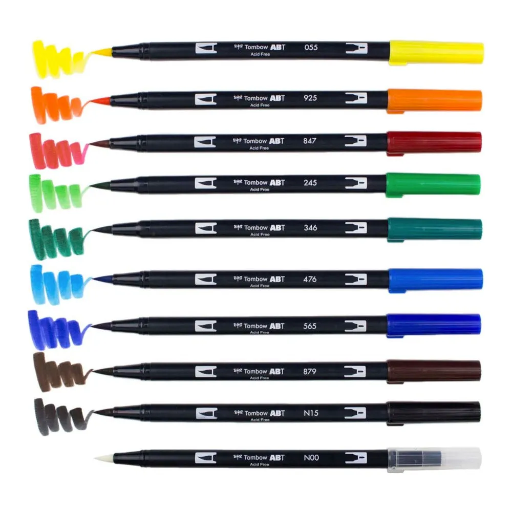 Tombow AB-T10CPR Primary 10pc Brush Set