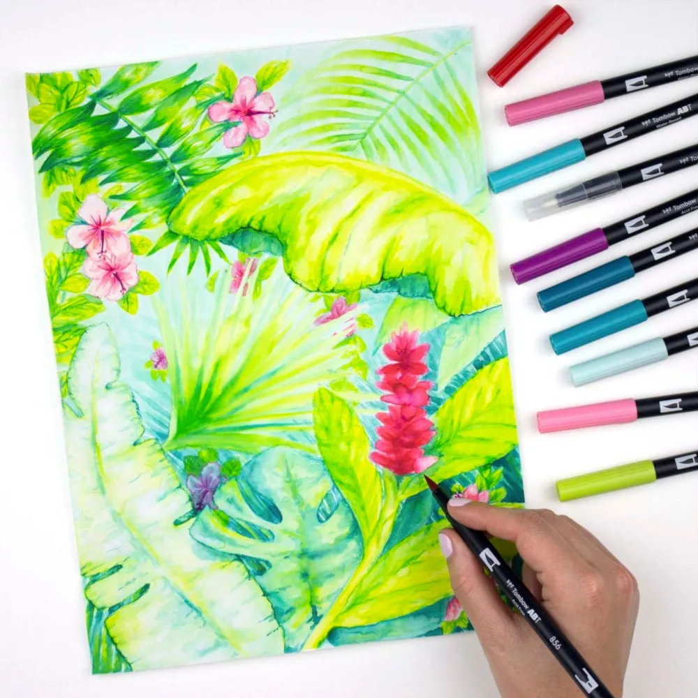 Tombow AB-T10CTR Tropical 10pc Brush Set