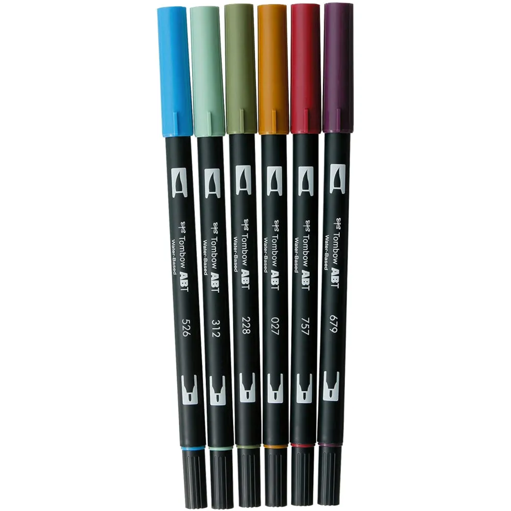 Tombow AB-T6CNT Natural 6pc Brush Set