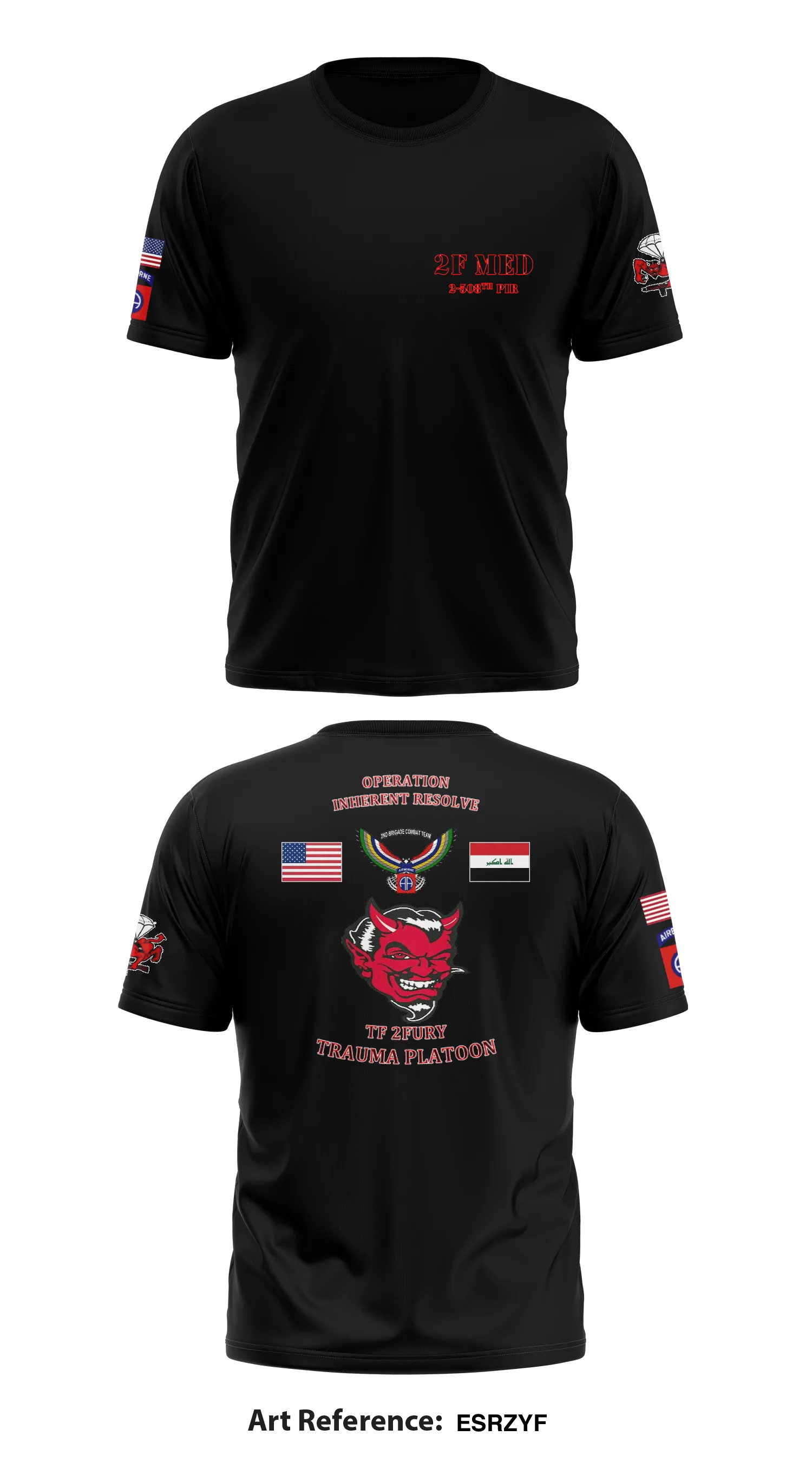 TRAUMA PLATOON, 2-508th PIR Store 1 Core Men's SS Performance Tee - esRZyf