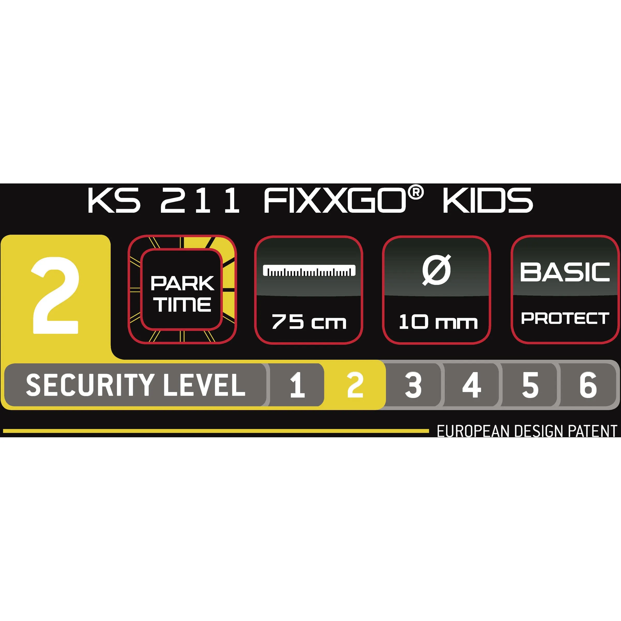 Trelock FIXXGO KS211 Kids Bike / Scooter Lock - 75cm x 10mm - Blue
