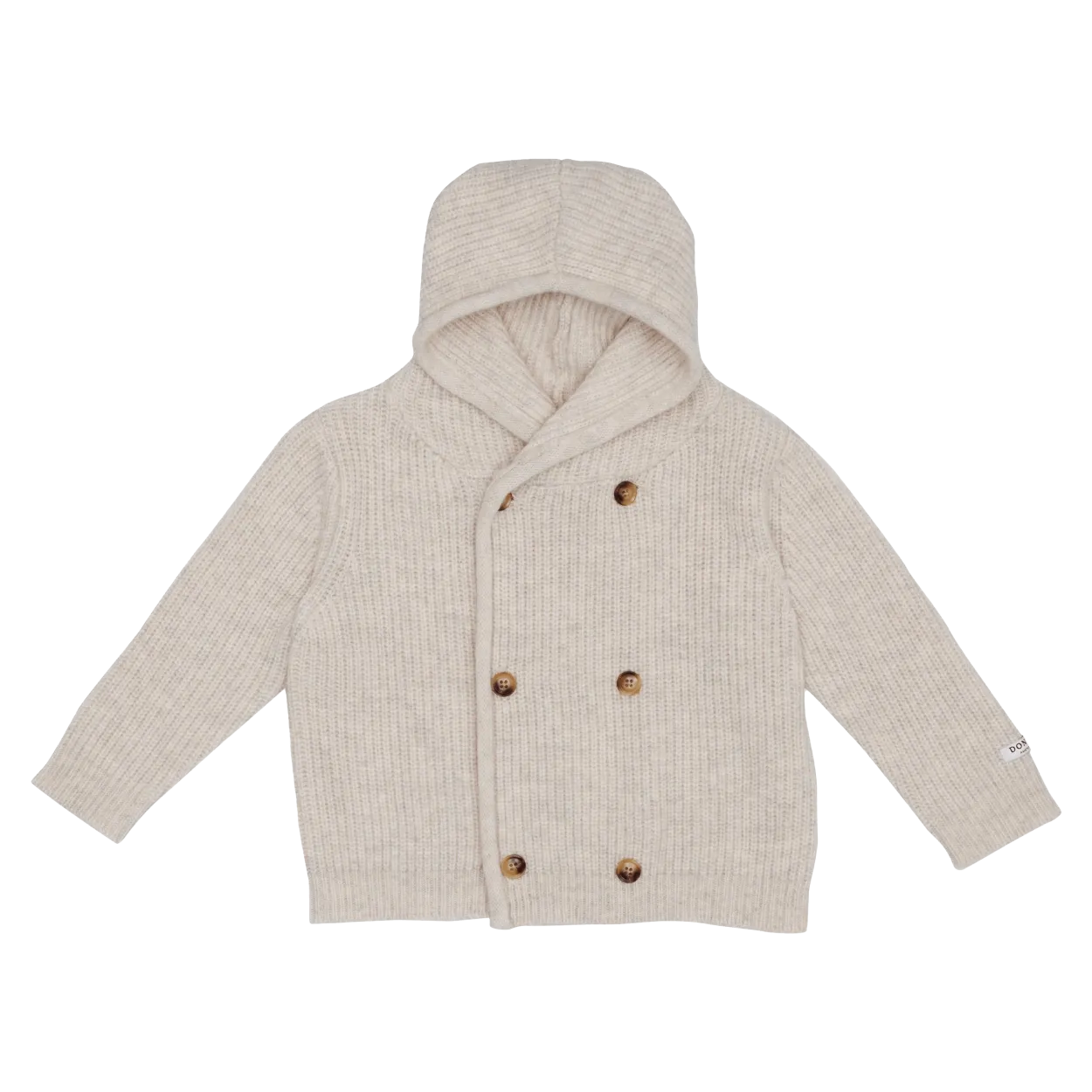 Tristan Merino Wool Cardigan | White Sand Melange