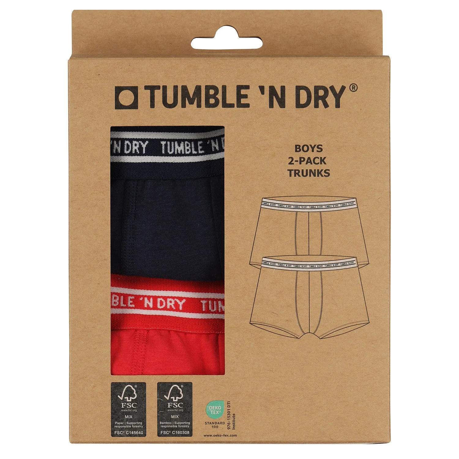 Tumble Trunks 2 pack flame scarlet