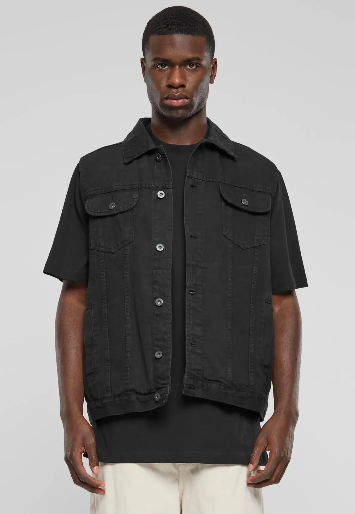 Urban Classics - Denim Black Dark - Jeans Vest