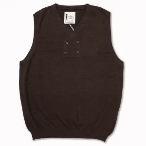 Vest MAX 1/12 in Brown Superfine Merino Wool