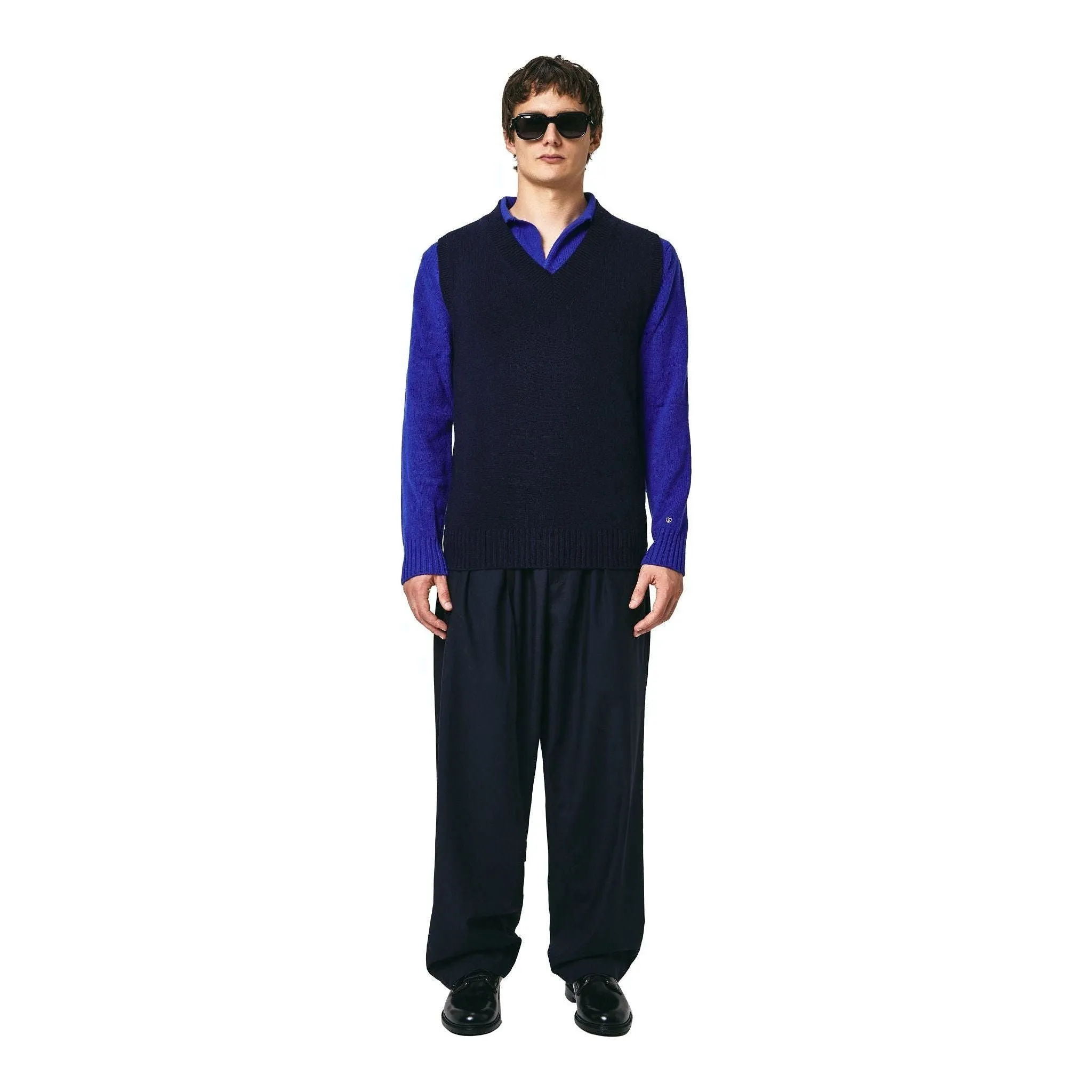 Vest Sweater, Blu