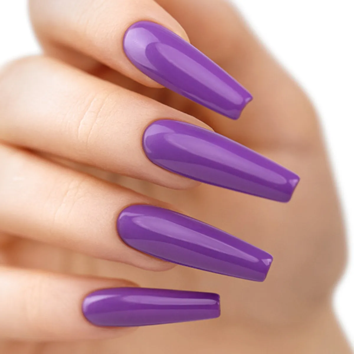 Victoria Vynn Soft Gel Tips Long Coffin Complete Kit with LED Lamp