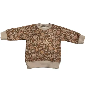 VINTAGE FLORAL CHOCOLATE SWEATER