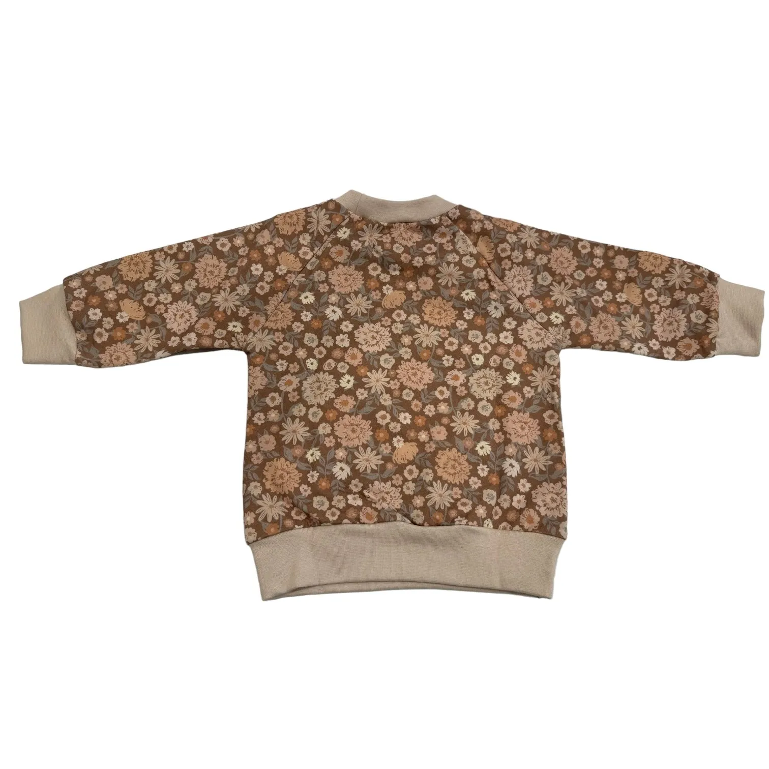 VINTAGE FLORAL CHOCOLATE SWEATER