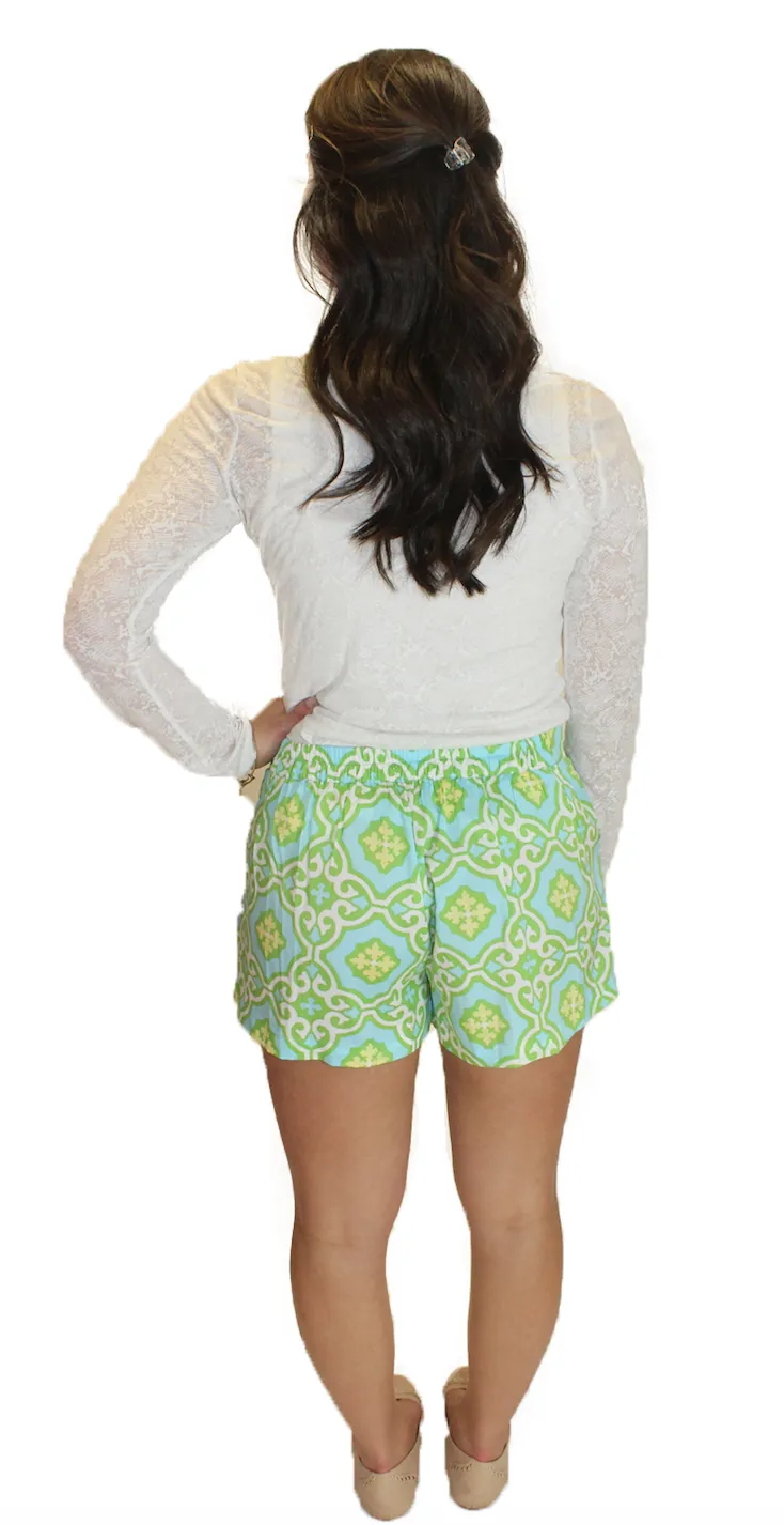 Virginia Shorts - Mint Print