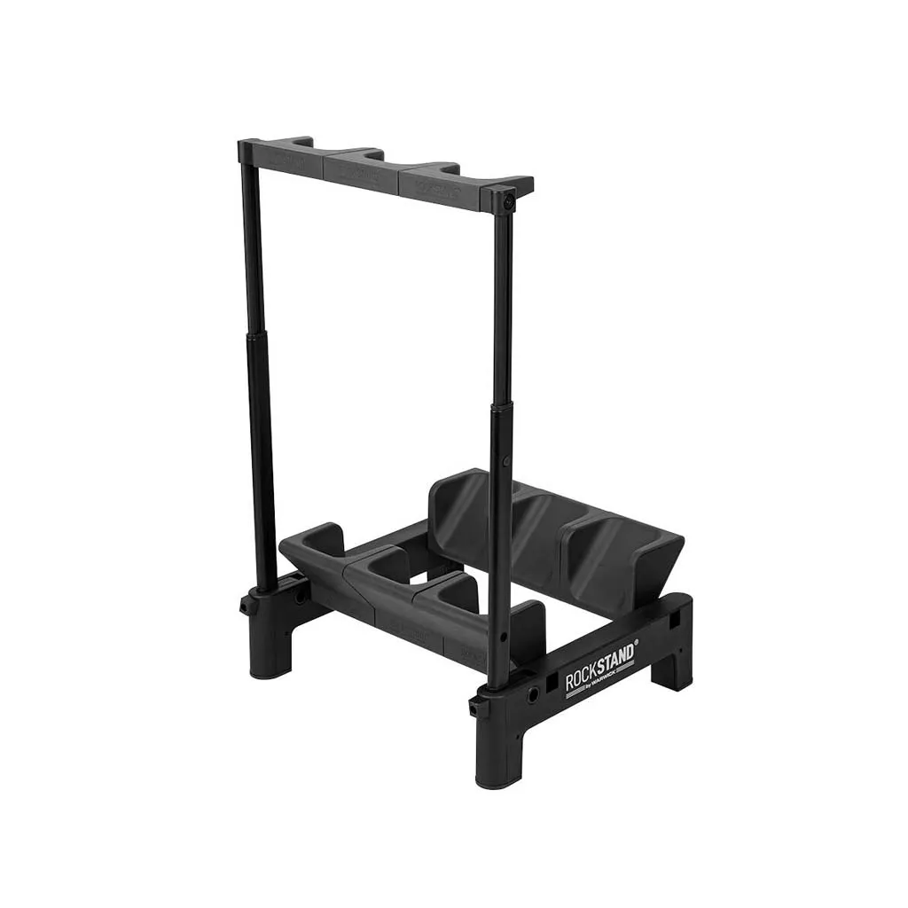 Warwick RockStand Modular Multiple 3E Electric/Bass Guitar Rack Stand, Black