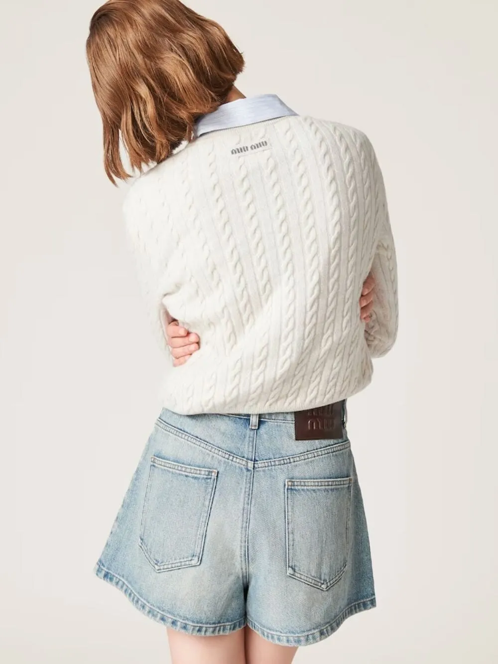 Washed Denim Casual Shorts