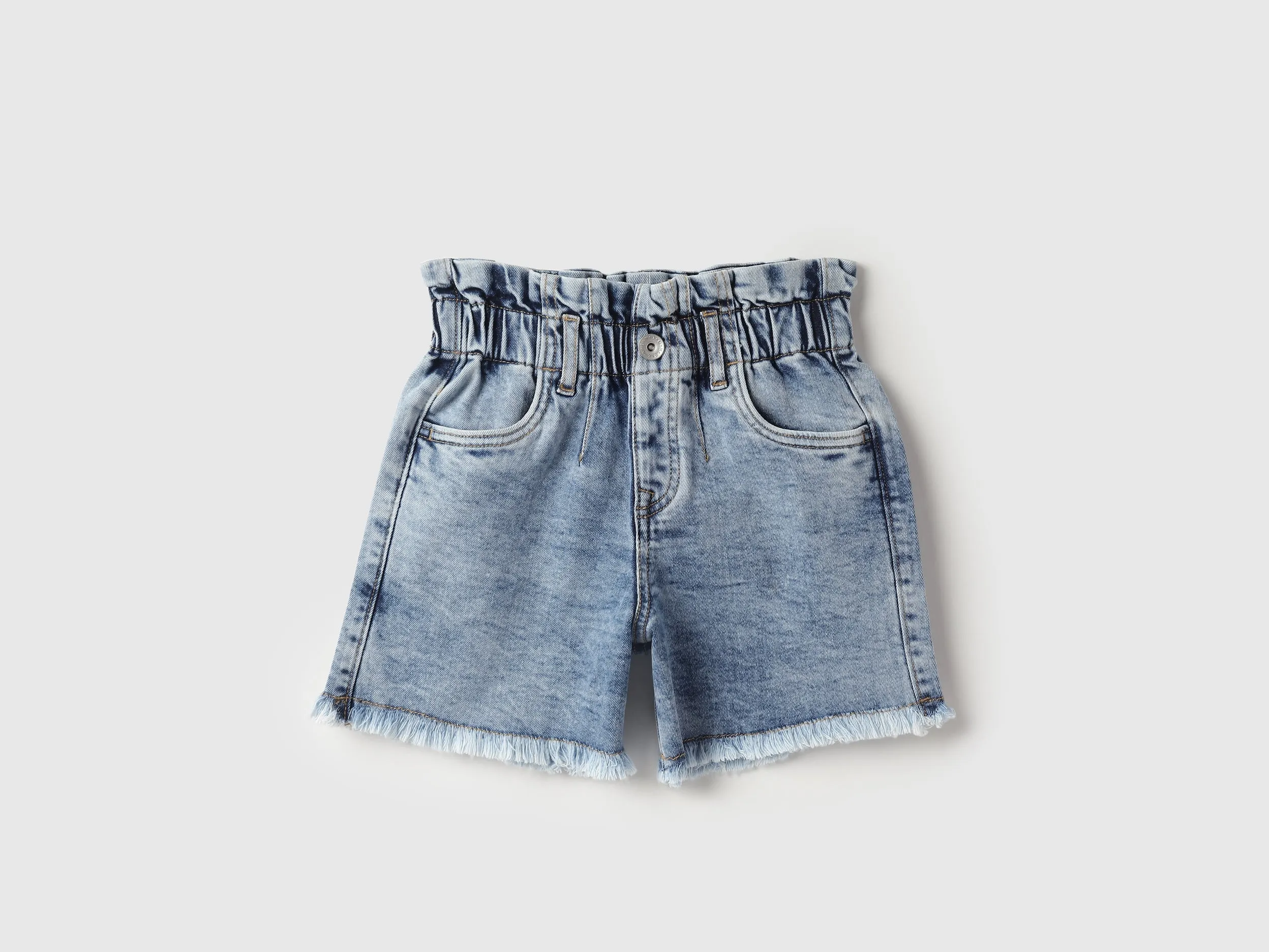 Washed Regular Fit Denim Shorts