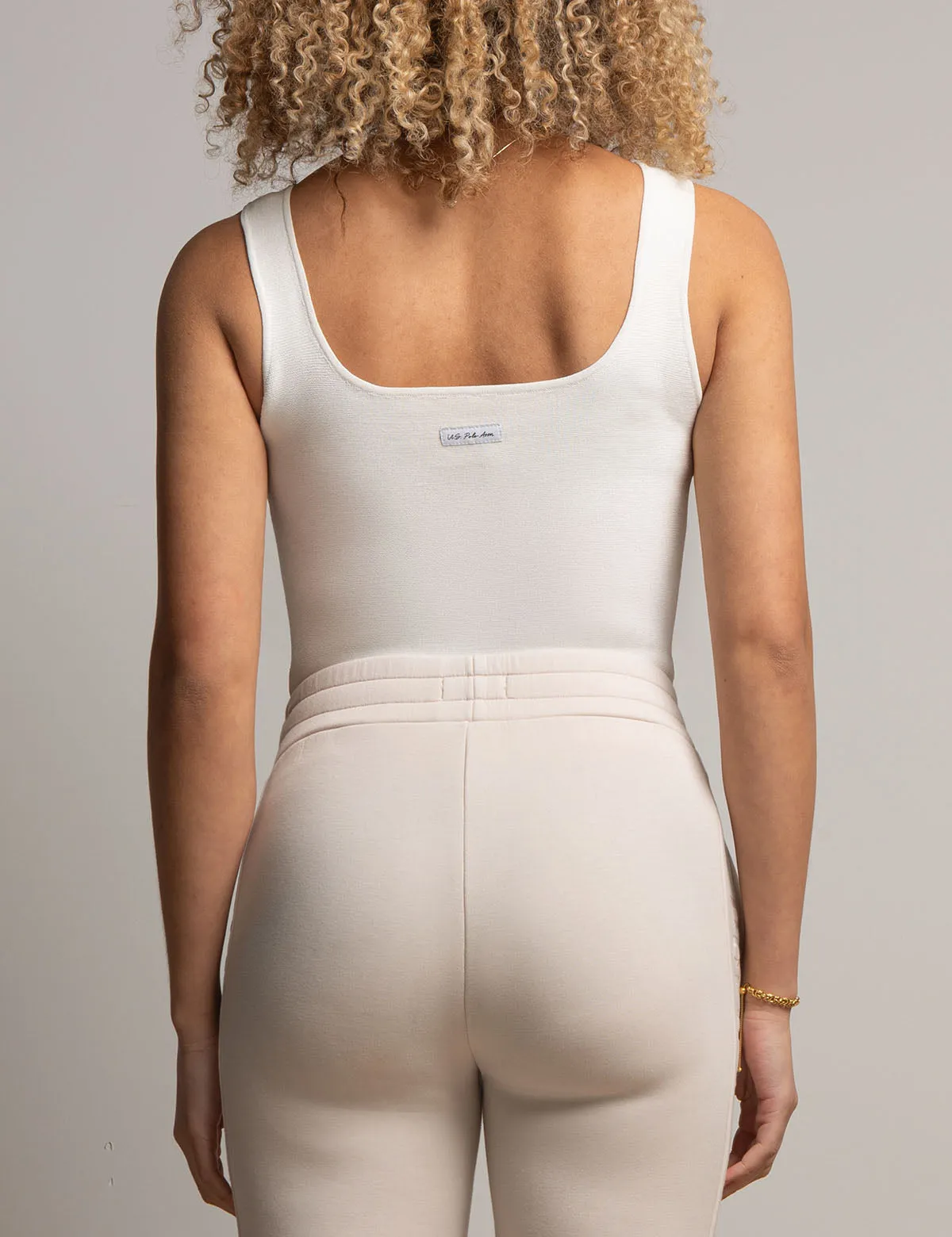 WHITE LABEL SQUARE NECK SWEATER TANK