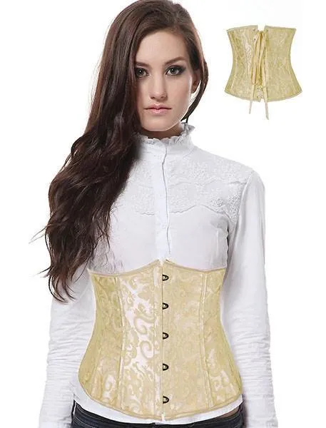 White Strapless Lace Corset Top with Panty