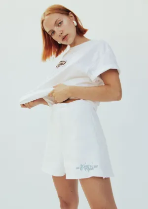 White Unfayzd Sweat Shorts