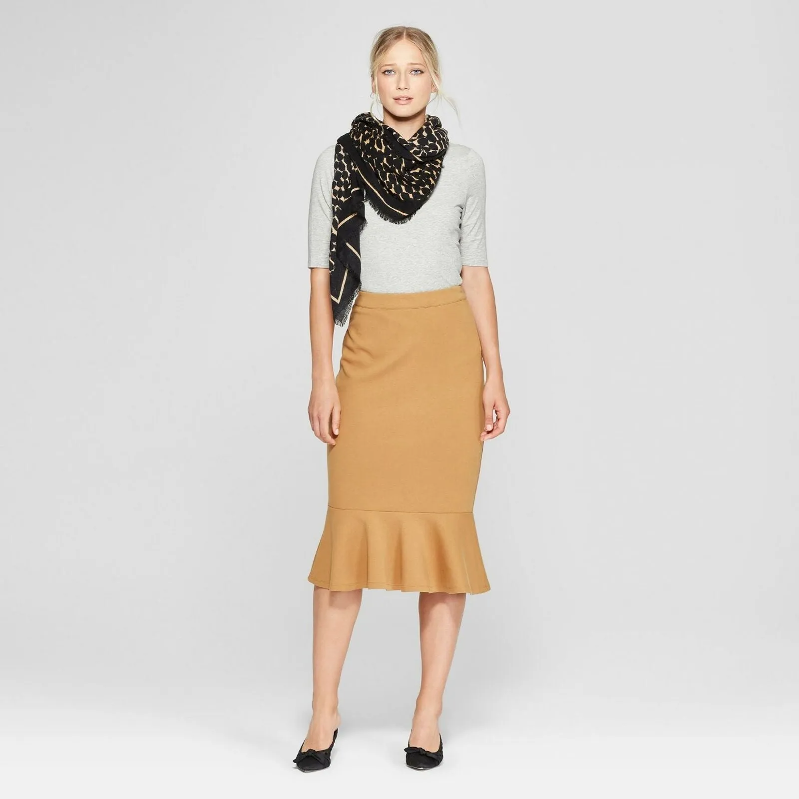 Who What Wear Women's Elbow Sleeve Dress T-Shirt