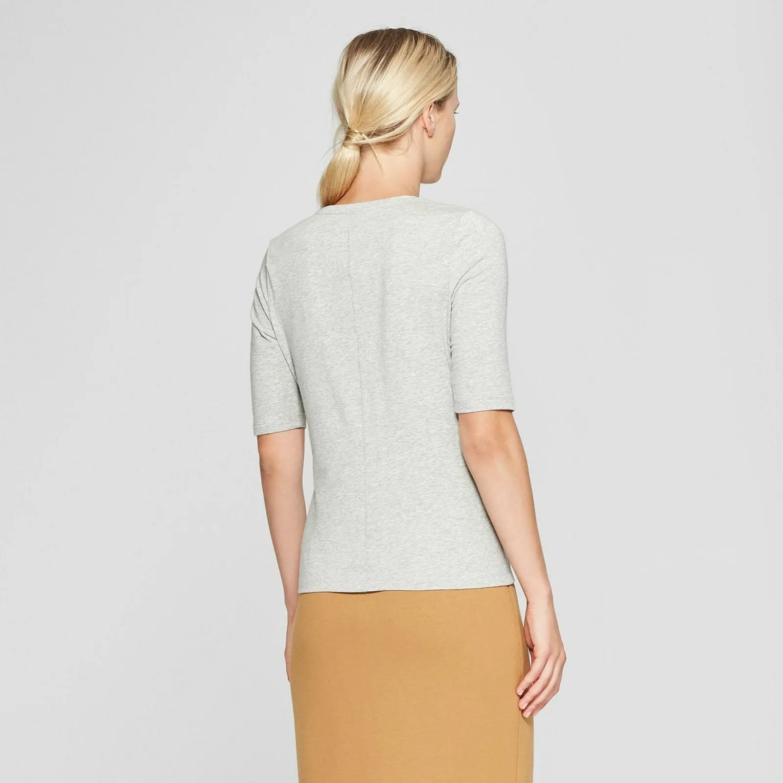 Who What Wear Women's Elbow Sleeve Dress T-Shirt