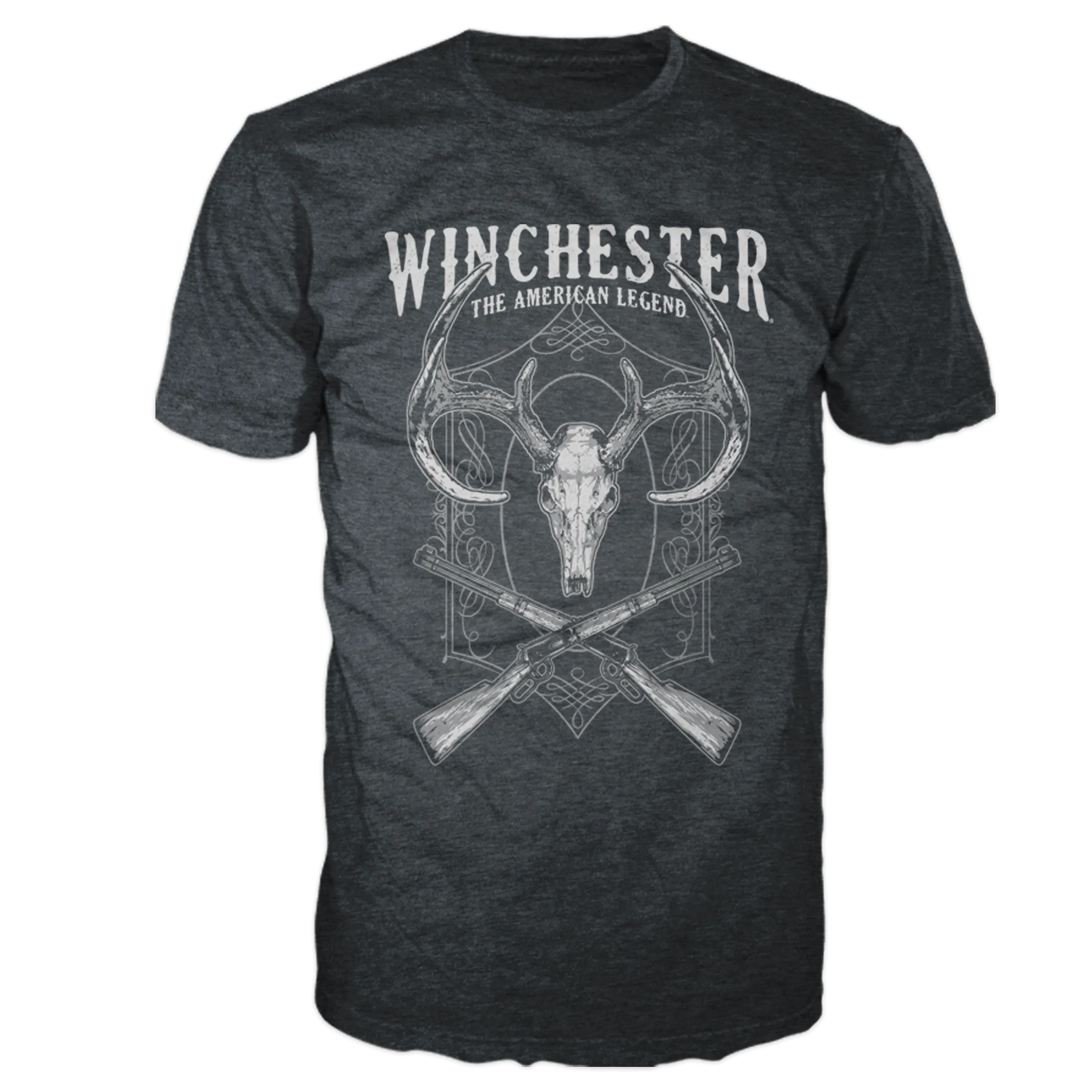 Winchester Pro -  Deer Skull Crossed Rifles - Short Sleeve T-Shirt