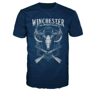 Winchester Pro -  Deer Skull Crossed Rifles - Short Sleeve T-Shirt