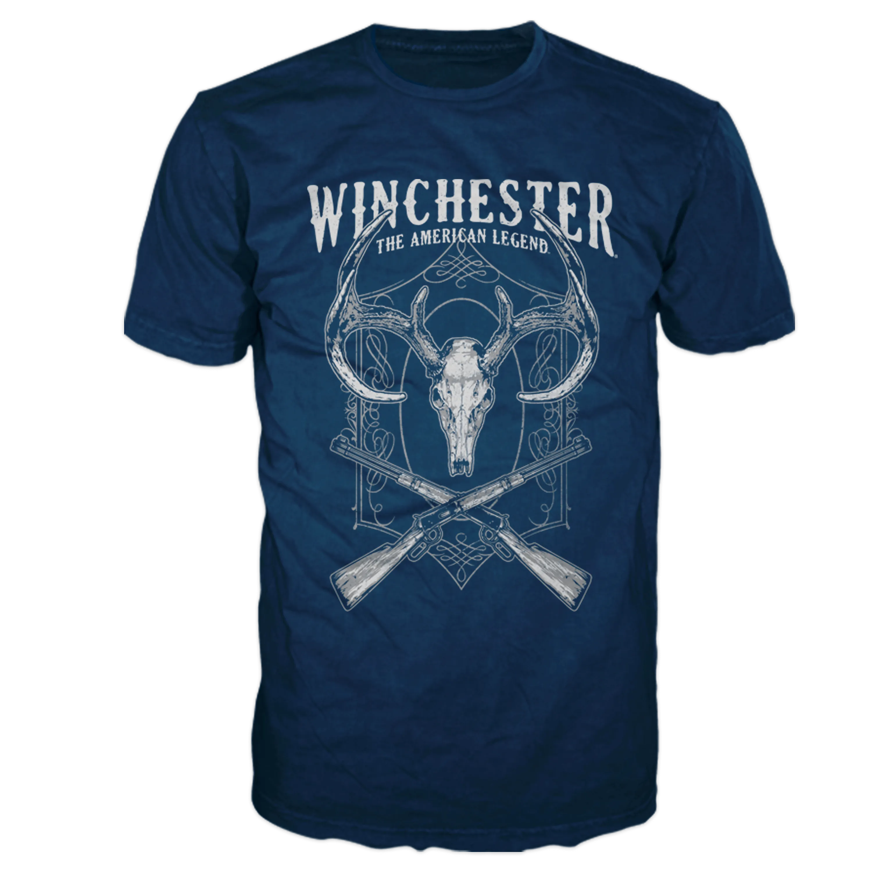 Winchester Pro -  Deer Skull Crossed Rifles - Short Sleeve T-Shirt