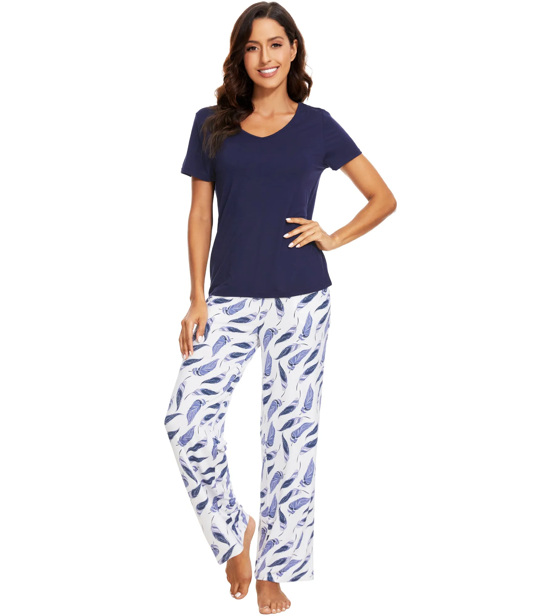 WiWi Soft Printed Pajama Sets for Women