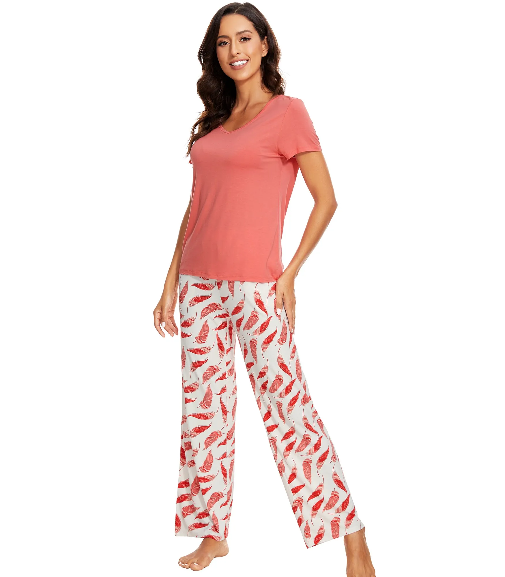 WiWi Soft Printed Pajama Sets for Women