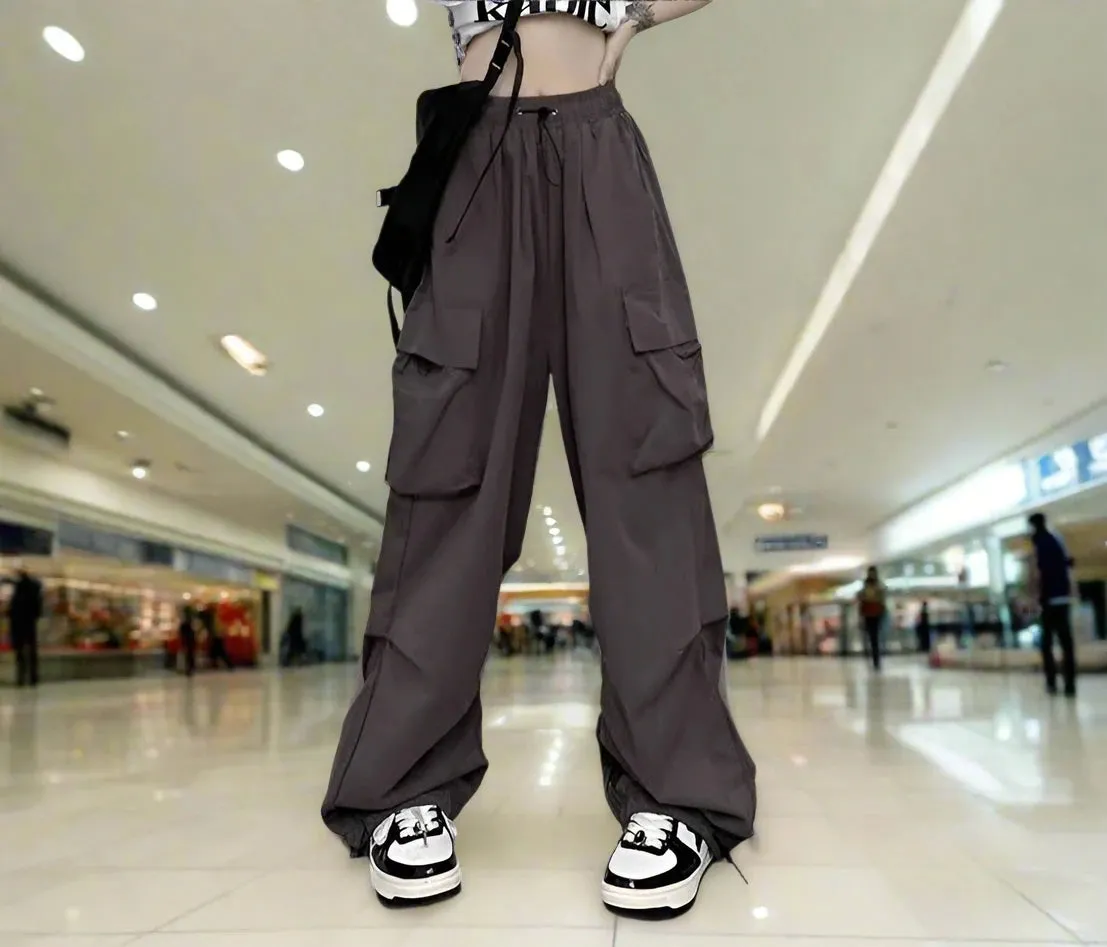 Women's Drawstring Cargo Baggy Pants