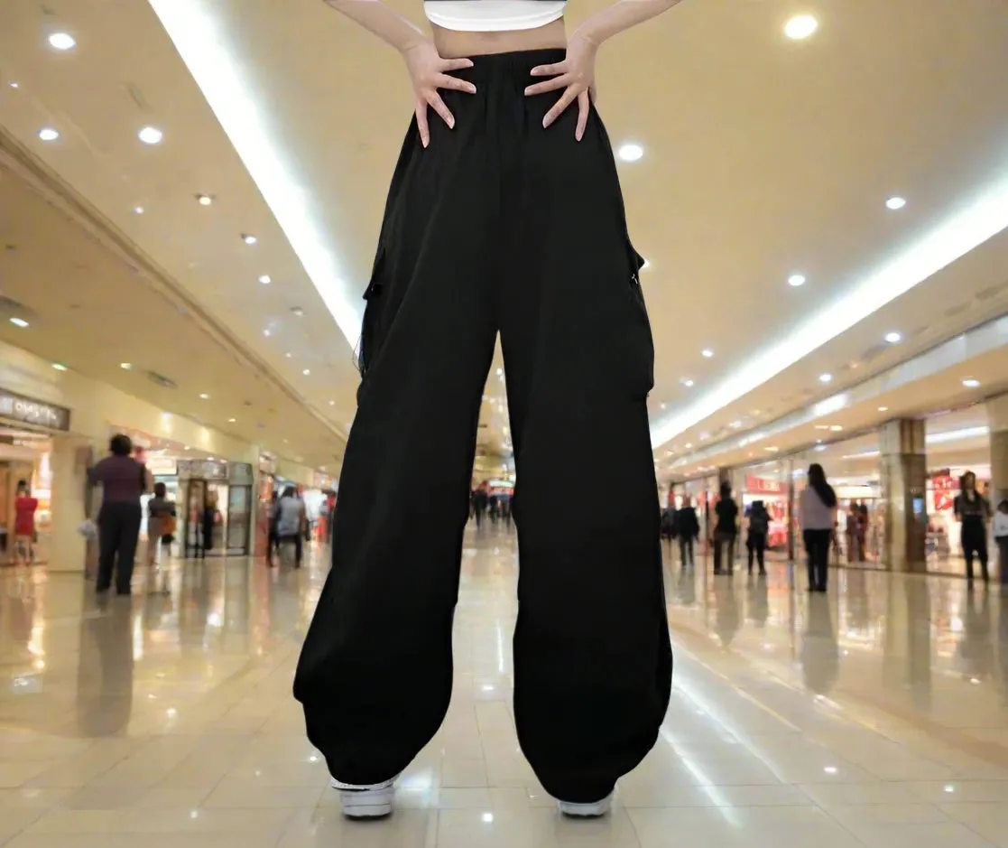 Women's Drawstring Cargo Baggy Pants