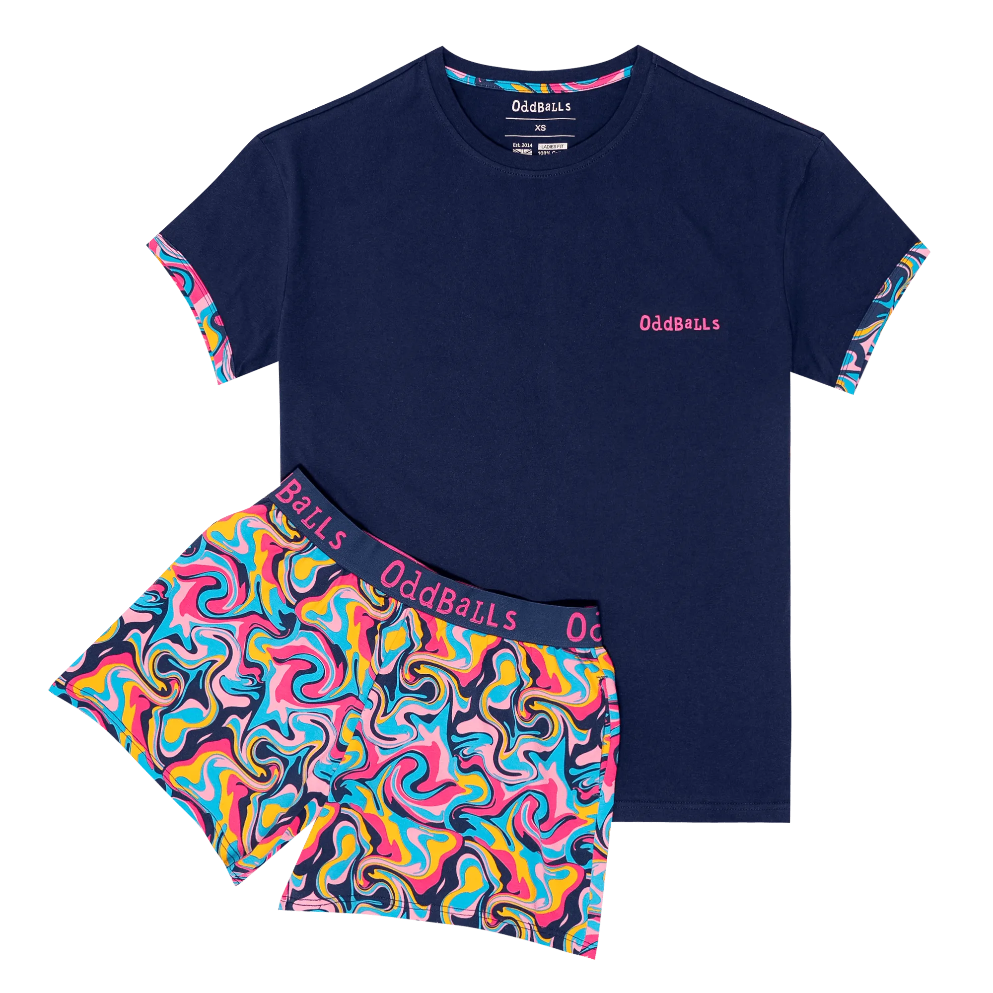 Womens Pyjamas - Ripple - Shorts & T-Shirt