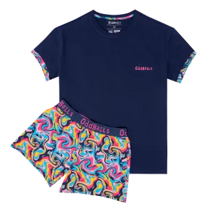 Womens Pyjamas - Ripple - Shorts & T-Shirt
