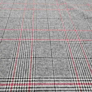 Wool , Houndstooth Raspberry Check