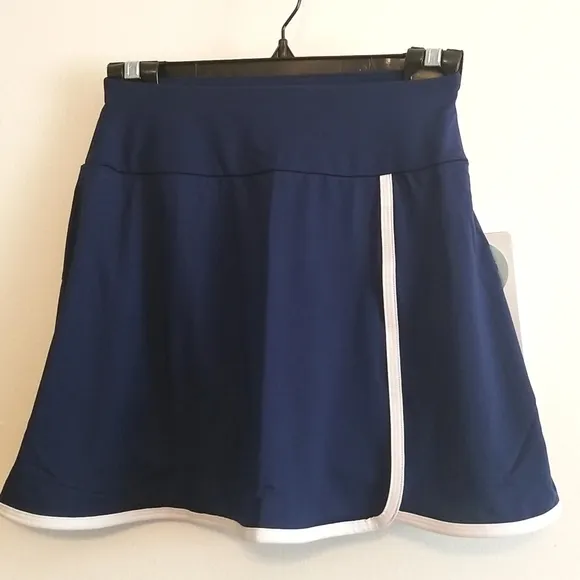 X by Gottex Studio Skort Skirt Shorts Golf Tennis Sports Festivals Navy Blue