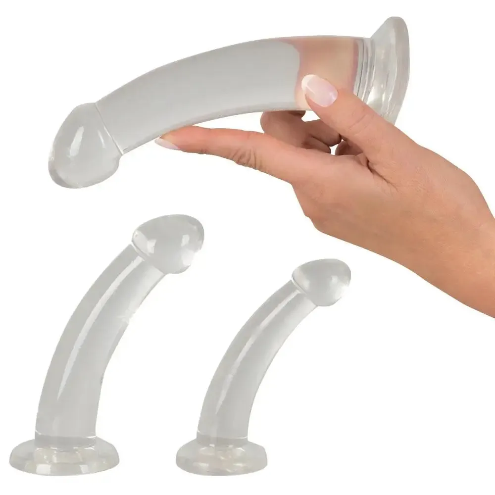 You2toys Crystal Clear 3-piece Anal Training Set with Suction Cup