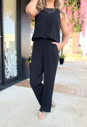 Z SUPPLY Bondi Gauze Pant in Black