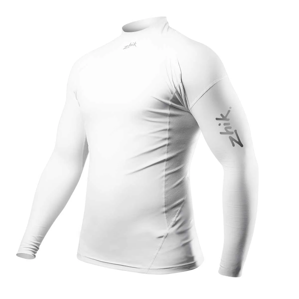 Zhik Mens Long Sleeve Spandex Rash Vest Top - White